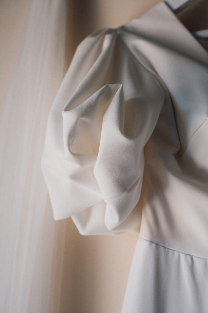 Edwina O Gorman Wedding Dress, Puff Sleeves