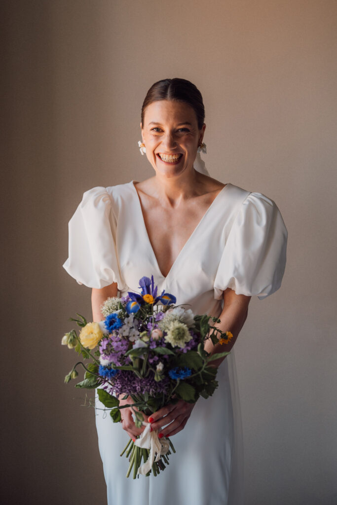 Edwina O Gorman Wedding Dress, Puff Sleeves