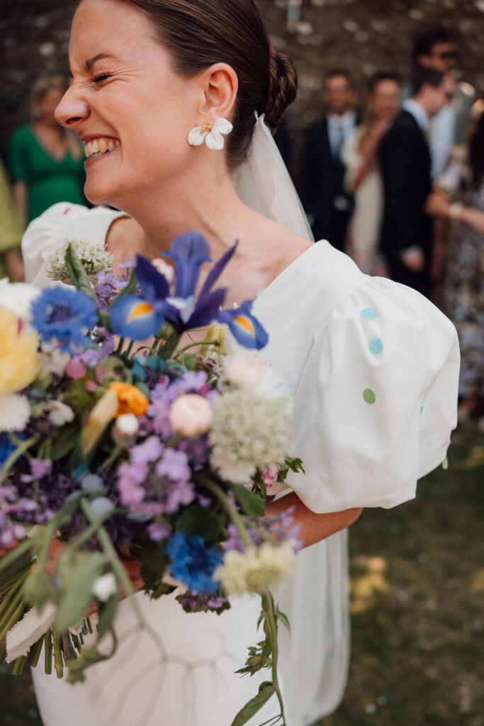 Edwina O Gorman Wedding Dress, Puff Sleeves
