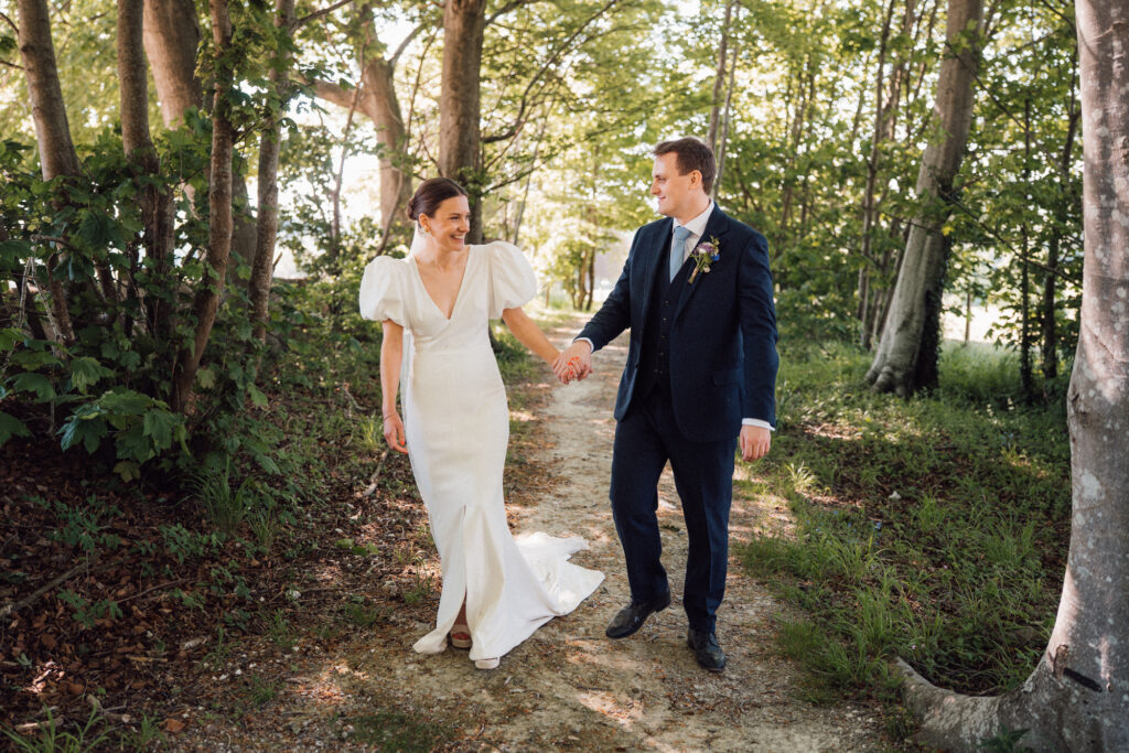 Edwina O Gorman Wedding Dress, Puff Sleeves