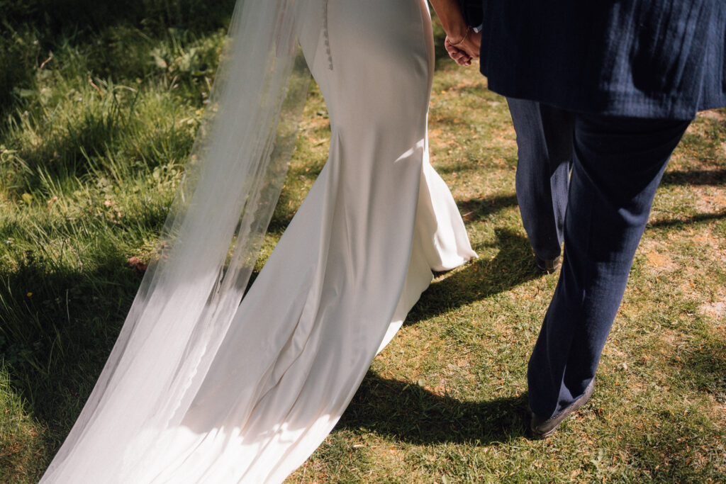 Edwina O Gorman Wedding Dress, Puff Sleeves