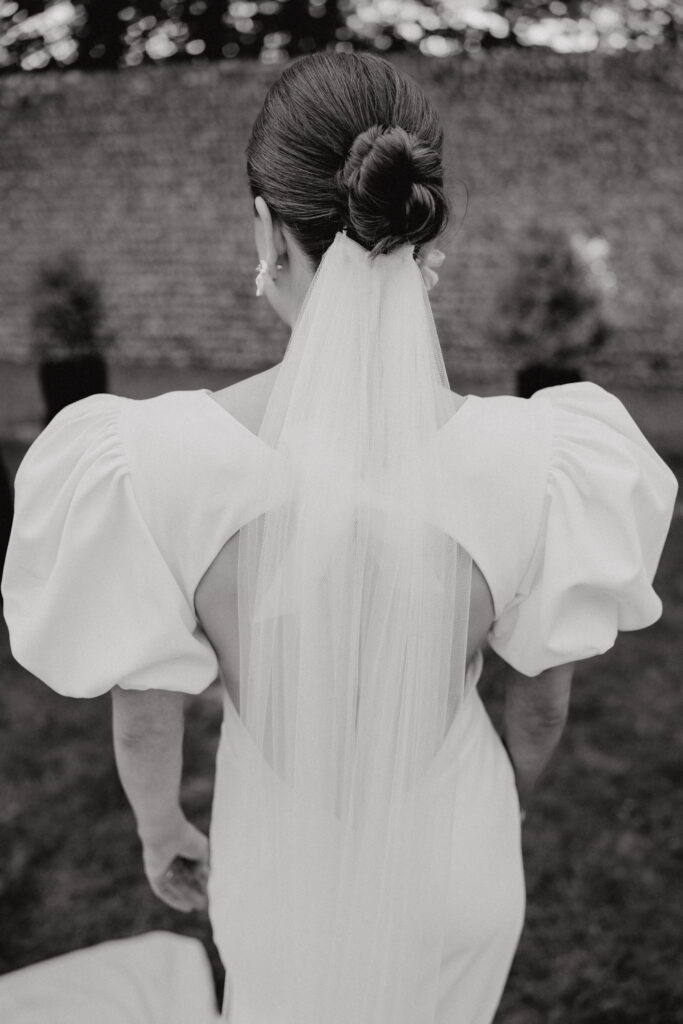 Edwina O Gorman Wedding Dress, Puff Sleeves